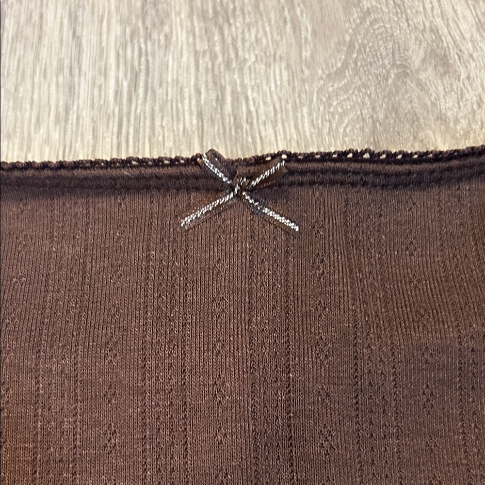 wild fable Chocolate Brown Ruffle Mini Skirt - Picture 3 of 6